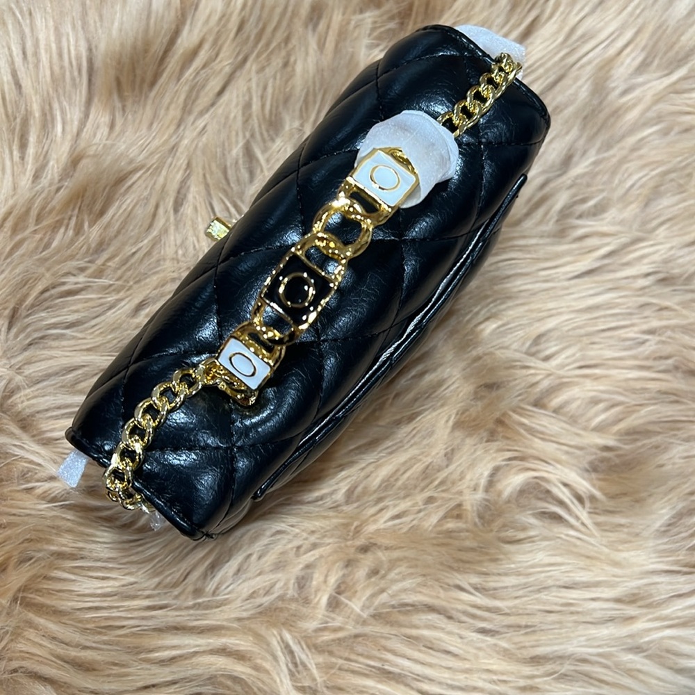 New❤️ Black Quilted Leather Bag( not authentic) no return - Picture 6 of 17